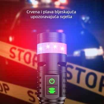 LED svjetiljka od aluminijske legure, 10W, 2500mAh, punjiva, Power Bank funkcija