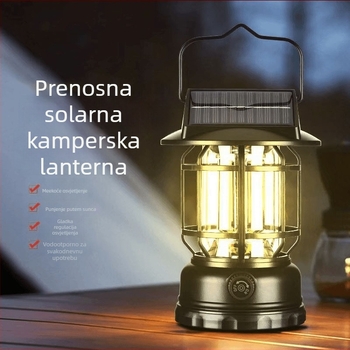 LED kamp lampica – punjiva, s gumbom i daljinskim upravljačem