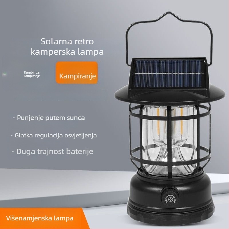 LED kamp lampica – punjiva, s gumbom i daljinskim upravljačem