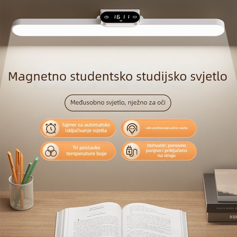 LED stolna lampa s zaslonom, energetska učinkovitost, dodirno upravljanje, ugrađena baterija, 5W