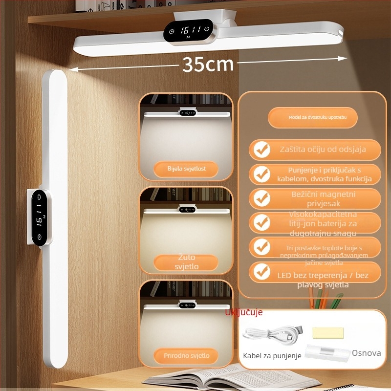 LED stolna lampa s zaslonom, energetska učinkovitost, dodirno upravljanje, ugrađena baterija, 5W