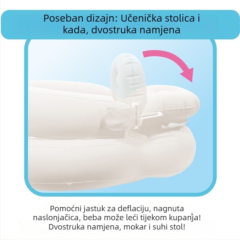 WAIDO napuhnjivi dječji kauč za učenje sjedenja, trening stol protiv pada, mokro-suhi tip