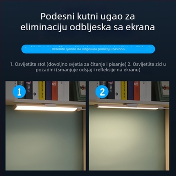 Zidna LED svjetiljka s punim spektrom, USB napajanje, zaštita očiju, prekidač senzora za skeniranje rukom, samoljepljiva za učenje i dom (CRI ≥95; USB napajanje; inteligentna kontrola; senzor skeniranja; samoljepljiva)