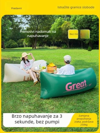 Naduvavajuća vanjska sofa s funkcijom naginjanja i spavanja, kapacitet 1-2 osobe, Oxford platno, ručna pumpa — Primitive ancients