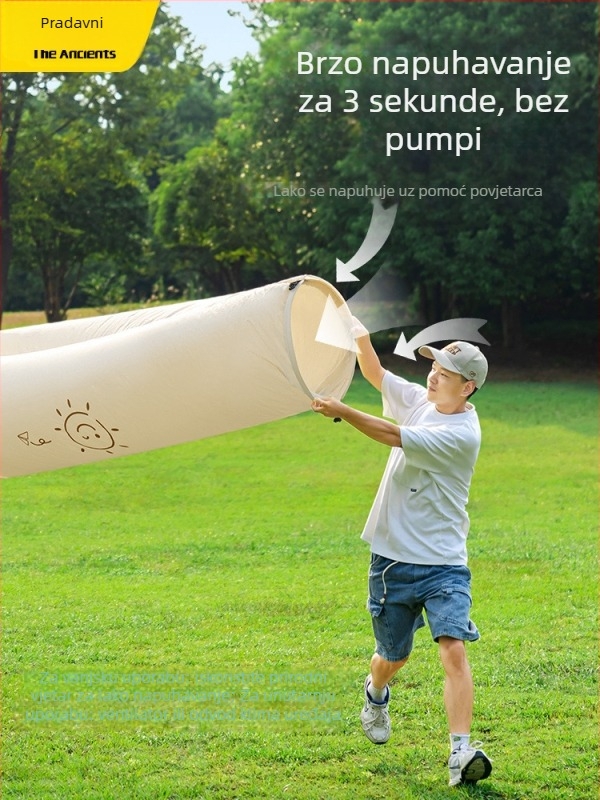 Naduvavajuća vanjska sofa s funkcijom naginjanja i spavanja, kapacitet 1-2 osobe, Oxford platno, ručna pumpa — Primitive ancients