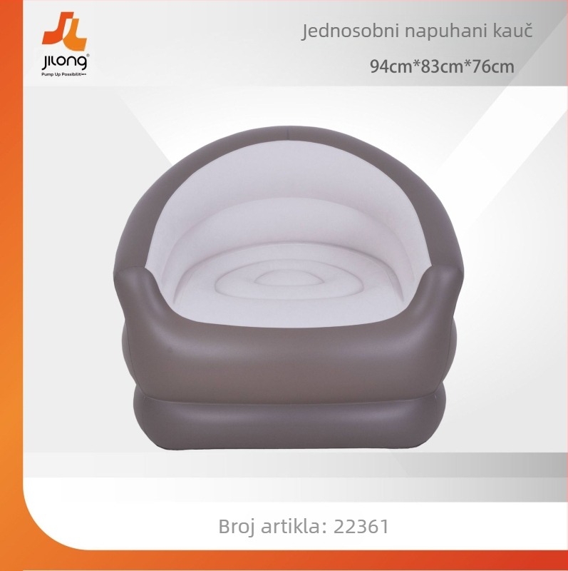 Jilong napuhujuća sofa – PVC površina, težina 2 kg, nosivost 150 kg, podrijetlo Jiangsu, licencirana privatna marka
