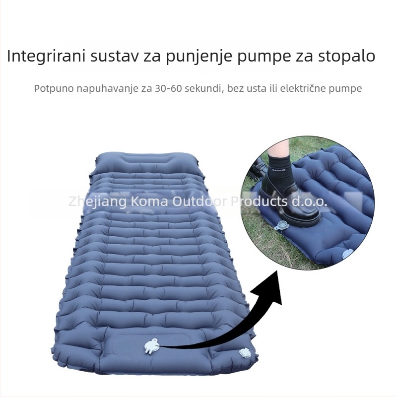 Vanjska ultra-lagana nafukiva prostirka za kampiranje, 40D najlon TPU, za jednu osobu, 700 g, ručna pumpa