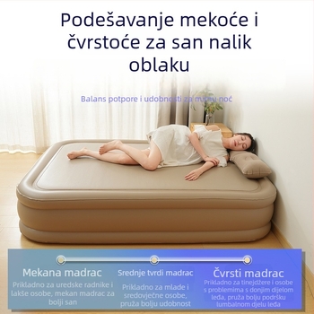 Elastično svileno zračno ležište – Ugrađeno potpuno automatsko napuhavanje, povećano, moderan minimalistički stil (ekološki PVC, 3-7 kg)
