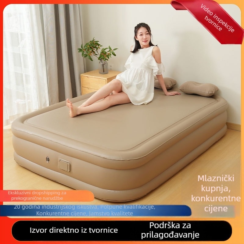 Elastično svileno zračno ležište – Ugrađeno potpuno automatsko napuhavanje, povećano, moderan minimalistički stil (ekološki PVC, 3-7 kg)
