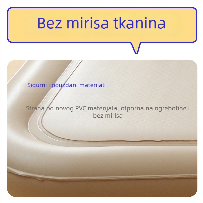 Elastično svileno zračno ležište – Ugrađeno potpuno automatsko napuhavanje, povećano, moderan minimalistički stil (ekološki PVC, 3-7 kg)