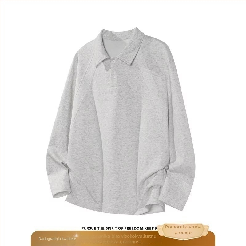 Muška polo majica, širokog kroja, kratkih rukava, korejskog stila, casual gornji dio