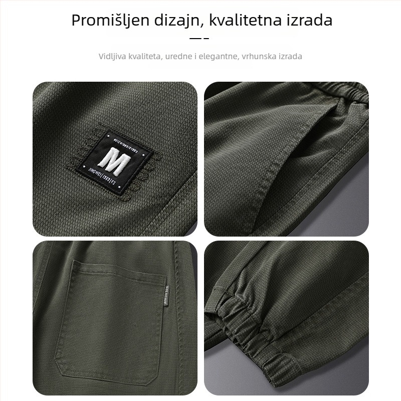 Muške casual hlače, ravni kroj, Lyocell 62,3% tkanina, zip zatvaranje, srednji struk
