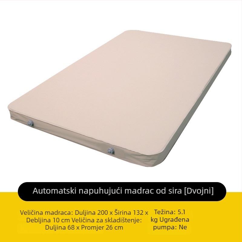 Kamping madrac, debeo, s automatskim naduvavanjem, za 1–2 osobe, težina 4 kg, 30D pletena tkanina