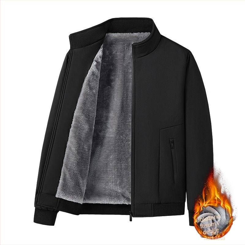 Muški zimski pamučni kaput sa zatvaračem (zip), prilagođen kroj, punjenje od pamuka, podstava od poliestera, poliesterska tkanina