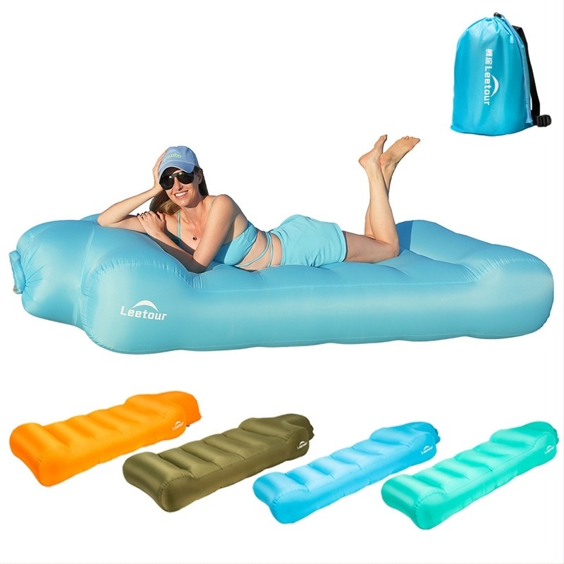 Naduvani kauč-ležaj za vanjsku uporabu, prijenosni, brzo napuhavanje, poliester površina