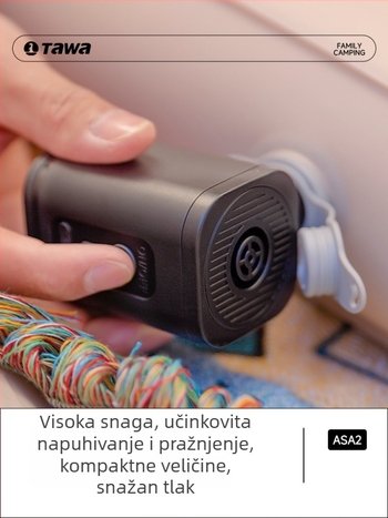 Naduvljivo ležište s električnom pumpom za kampiranje na otvorenom, površina od kompozitne tkanine, nafukljivi kauč i madrac