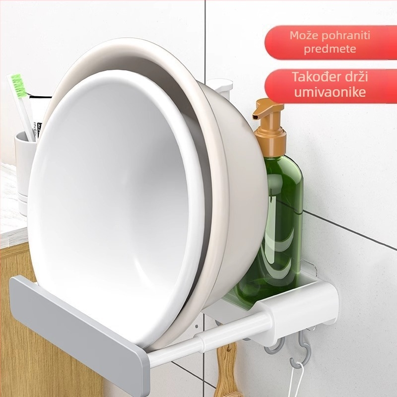 Zidni regal za umivaonik, jednoslojni, Friendly marka, moderan minimalistički stil