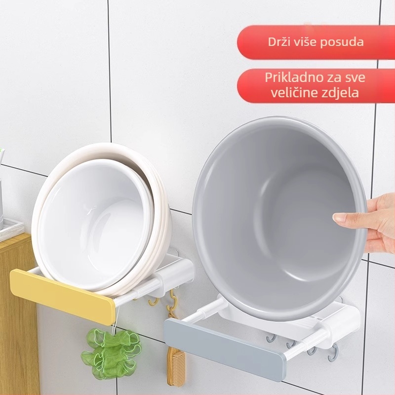 Zidni regal za umivaonik, jednoslojni, Friendly marka, moderan minimalistički stil