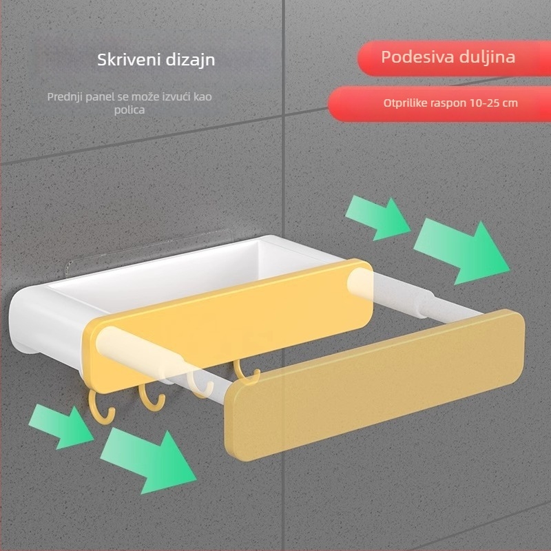 Zidni regal za umivaonik, jednoslojni, Friendly marka, moderan minimalistički stil