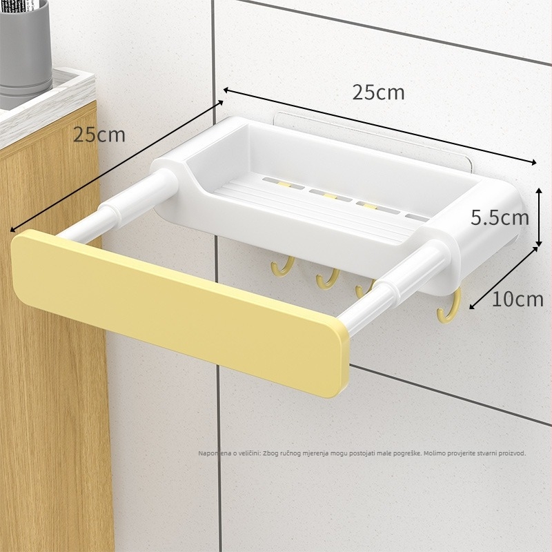 Zidni regal za umivaonik, jednoslojni, Friendly marka, moderan minimalistički stil