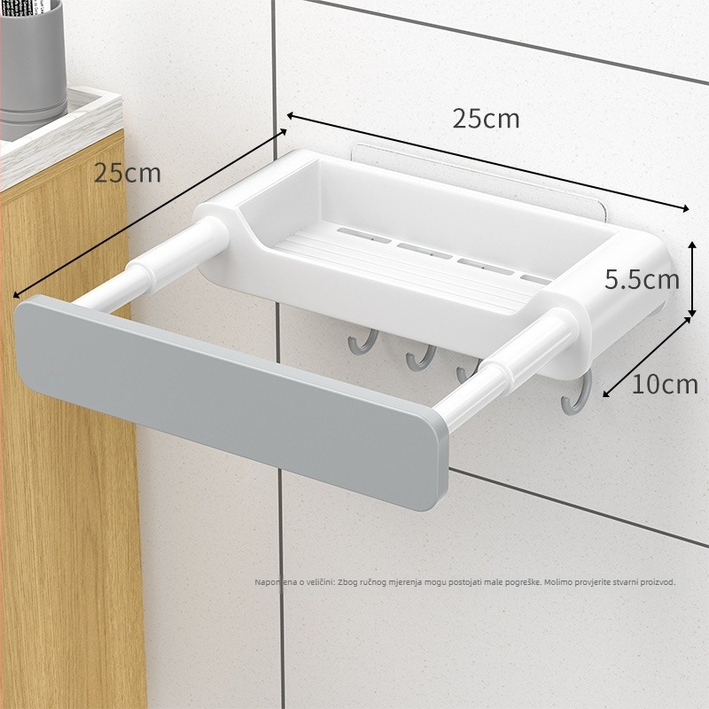 Zidni regal za umivaonik, jednoslojni, Friendly marka, moderan minimalistički stil