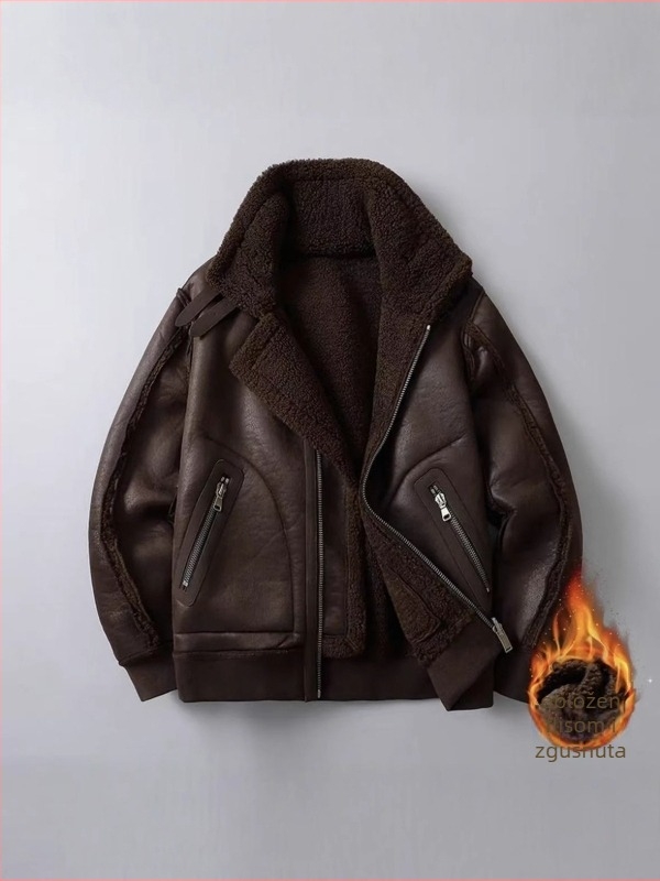 Muška zimska jakna za motor, s flis podstavom, debelim poliesterskim punjenjem, zatvarač