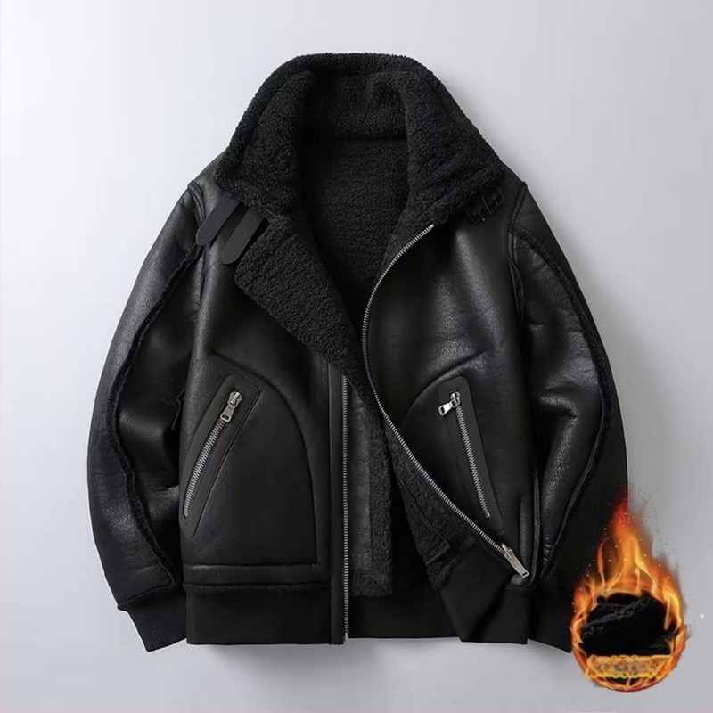 Muška zimska jakna za motor, s flis podstavom, debelim poliesterskim punjenjem, zatvarač