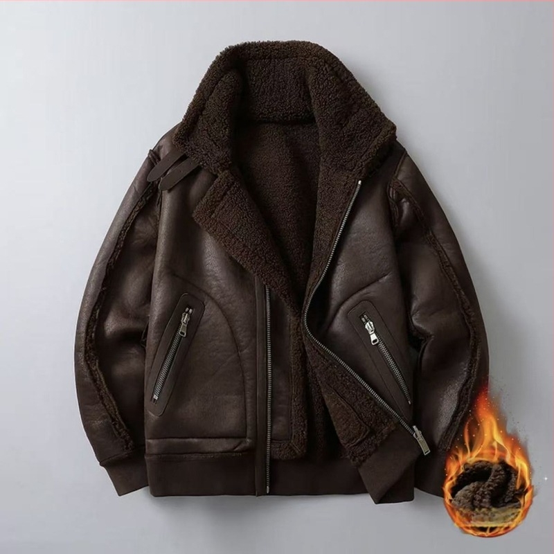 Muška zimska jakna za motor, s flis podstavom, debelim poliesterskim punjenjem, zatvarač