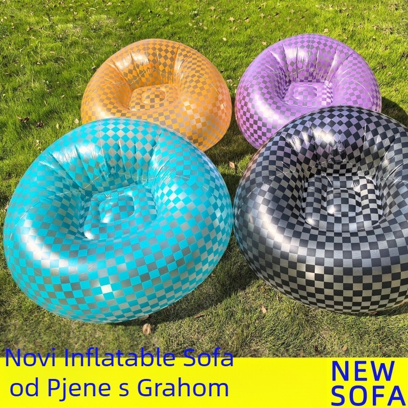 Naduvni sferni kauč – ekološki PVC, 0,2 mm debljina, bean bag stil, težina 460 g