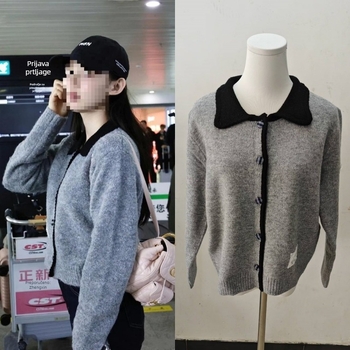 Pleten kardigan, gradski elegantan stil, dugi rukavi, polo ovratnik, zatvaranje na jednu kopču, proljeće 2025