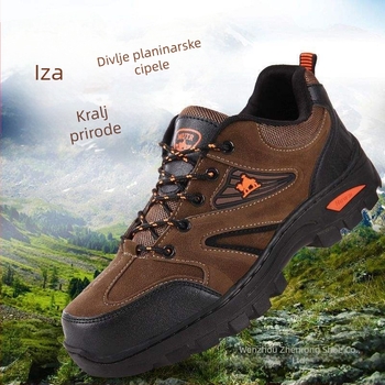 Muške planinarske tenisice za outdoor – vodootporne, protuklizne, s fleece izolacijom, vezivanje šnurkama, gumeni đon