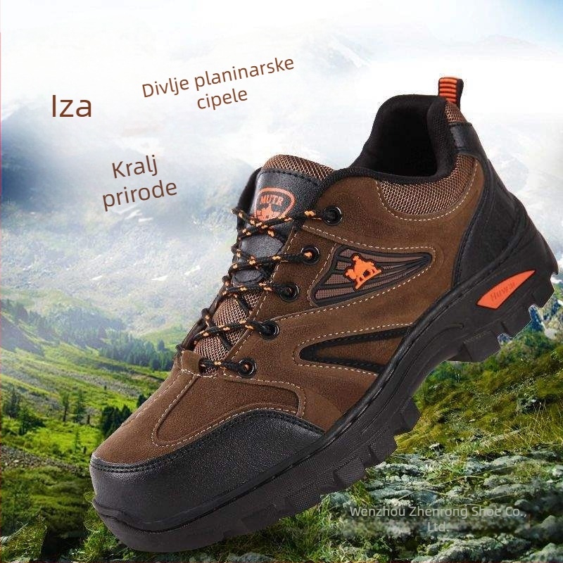 Muške planinarske tenisice za outdoor – vodootporne, protuklizne, s fleece izolacijom, vezivanje šnurkama, gumeni đon