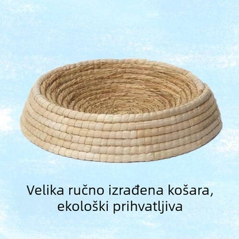 Slamnato mačje gnijezdo — zdjela oblika, pletene; Materijal: slama; Kategorija: gnijezdo za kućne ljubimce