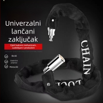 Katanac za bicikl s lozinkom – prijenosni čelični kabel, materijal: imitacija bakra, za bicikle, električna vozila, motocikle i planinske bicikle, moderni minimalistički stil