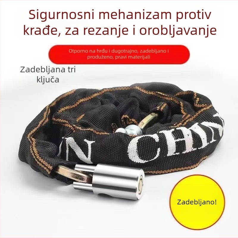 Katanac za bicikl s lozinkom – prijenosni čelični kabel, materijal: imitacija bakra, za bicikle, električna vozila, motocikle i planinske bicikle, moderni minimalistički stil