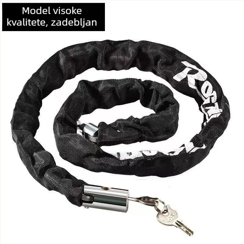 Katanac za bicikl s lozinkom – prijenosni čelični kabel, materijal: imitacija bakra, za bicikle, električna vozila, motocikle i planinske bicikle, moderni minimalistički stil
