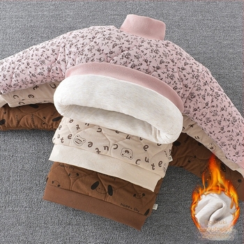 Dječji Corduroy kaput s trostrukim osnovnim punjenjem, fleece podstava, debeli zimski top, poliestersko punjenje