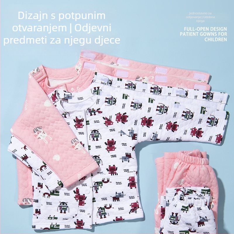 Dječja zimska majica za njegu pri prijelomu ruke – lako se oblači, unisex, 95% pamuk, okrugli izrez