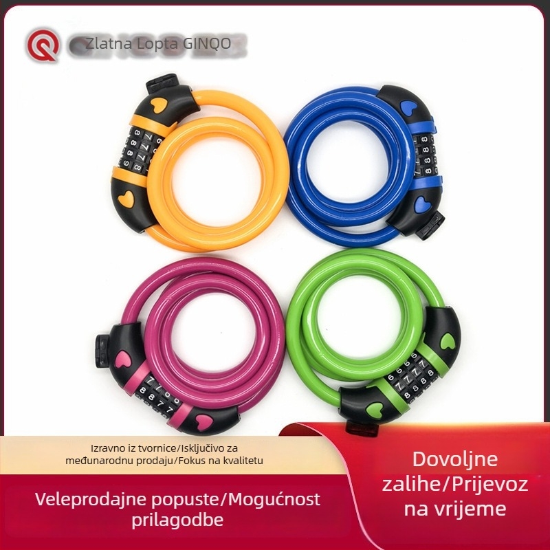 Univerzalna kombinacijska brava za bicikl, model 8309, materijal: cink legura; za bicikle, dječje kolica i tricikl; težina 380 g; moderni minimalistički dizajn
