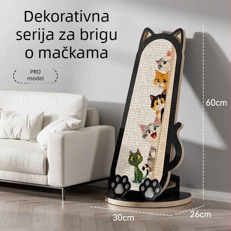 Juta zidni greben za mačke, crtani stil, zaštita kauča, brend Chong Duoduo