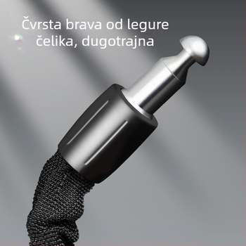 U-oblik sigurnosni katanc za bicikl - Deli, model DL5080213141101102, čelično tijelo, prenosni protiv krađe, težina 0.621 g