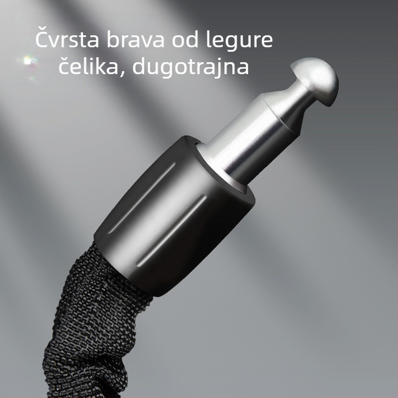 U-oblik sigurnosni katanc za bicikl - Deli, model DL5080213141101102, čelično tijelo, prenosni protiv krađe, težina 0.621 g