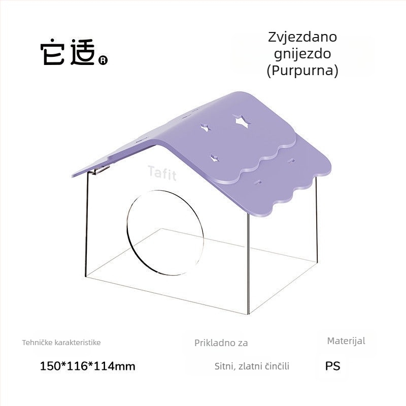 Plastično sklonište za hrčke u kavezu — Tafit/it suits, univerzalna upotreba, za hrčke