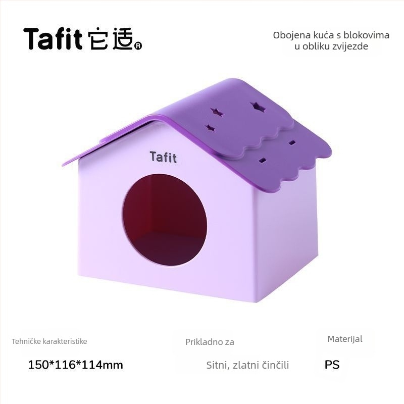 Plastično sklonište za hrčke u kavezu — Tafit/it suits, univerzalna upotreba, za hrčke