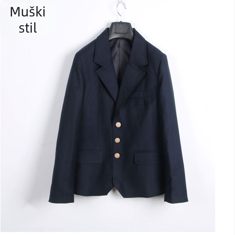 CAMPURE ženski mali sako-kostim, poliester, rever, dugi rukavi, školski stil