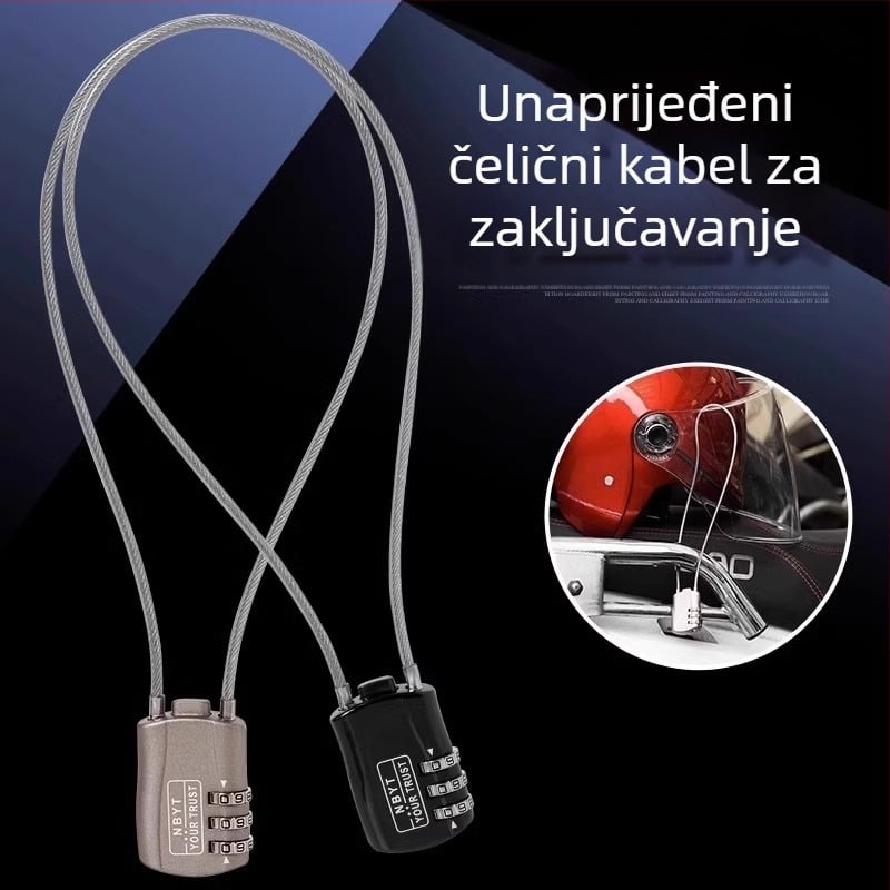 Brava za kacigu motocikla – čelični kabel, model SL-GS, marka Shouli, prilagodba dostupna, moderni minimalistički stil
