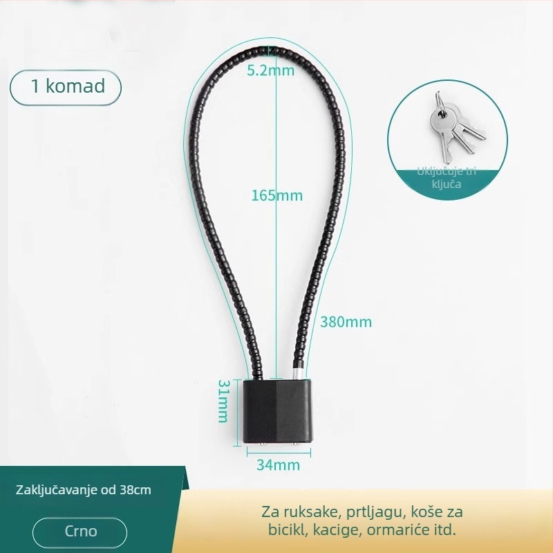 Brava za kacigu motocikla – čelični kabel, model SL-GS, marka Shouli, prilagodba dostupna, moderni minimalistički stil