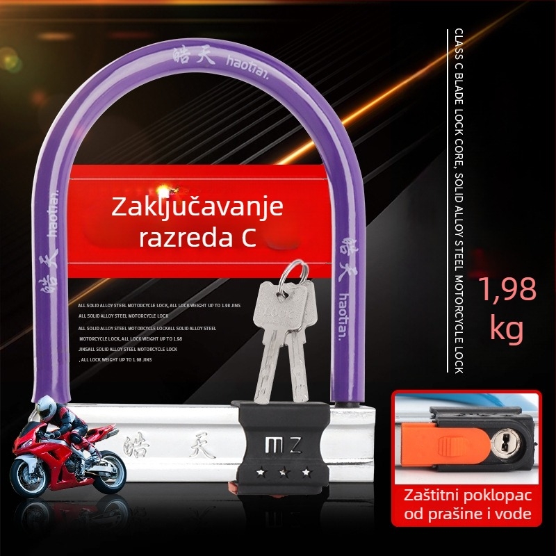 Satellite U-brava za bicikle, električna vozila i motocikle – legura čelika, 980 g