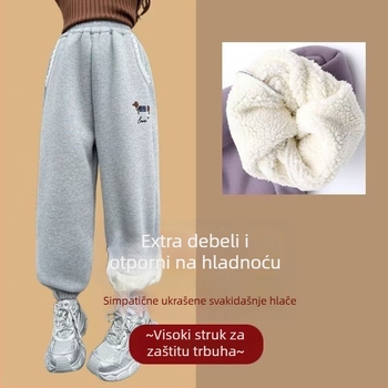 Dječje harém hlače, korejskog stila, 90% poliester, mekan dodir tkanine, visokim strukom, za djecu stariju od 8 godina (≥140 cm)