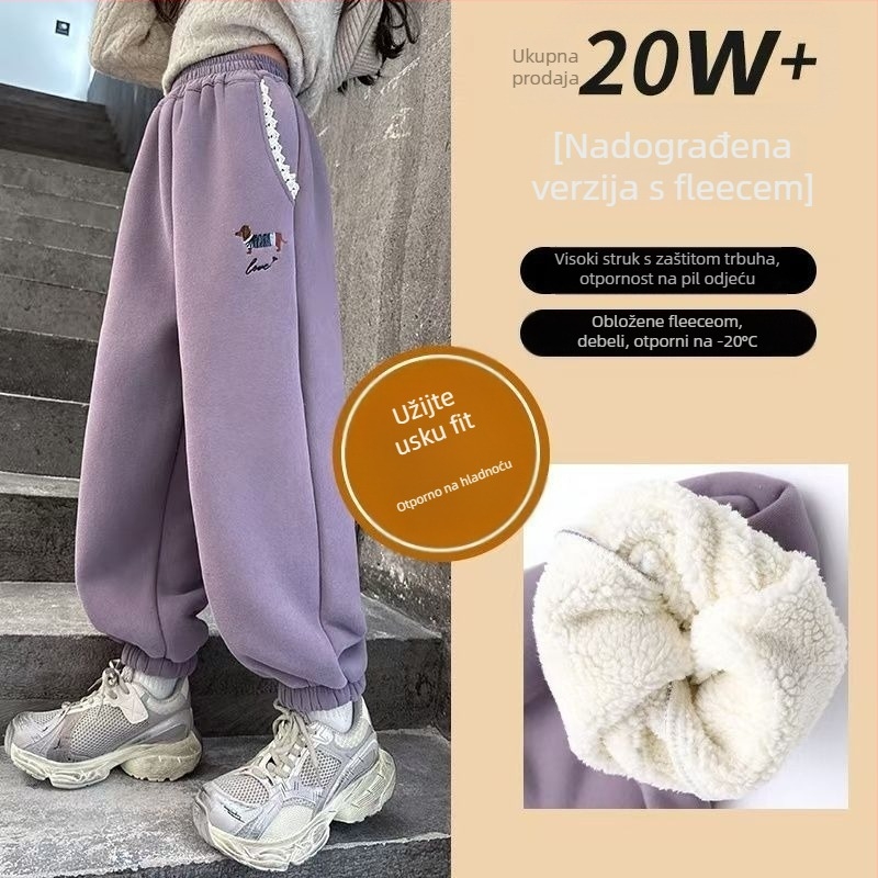 Dječje harém hlače, korejskog stila, 90% poliester, mekan dodir tkanine, visokim strukom, za djecu stariju od 8 godina (≥140 cm)